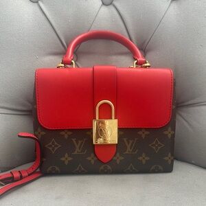 Louis Vuitton Red and Brown Satchel